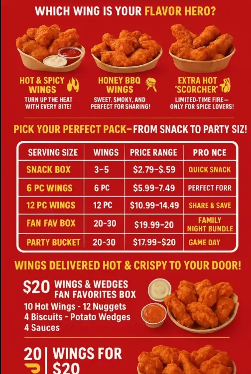 Burger King Wings Menu