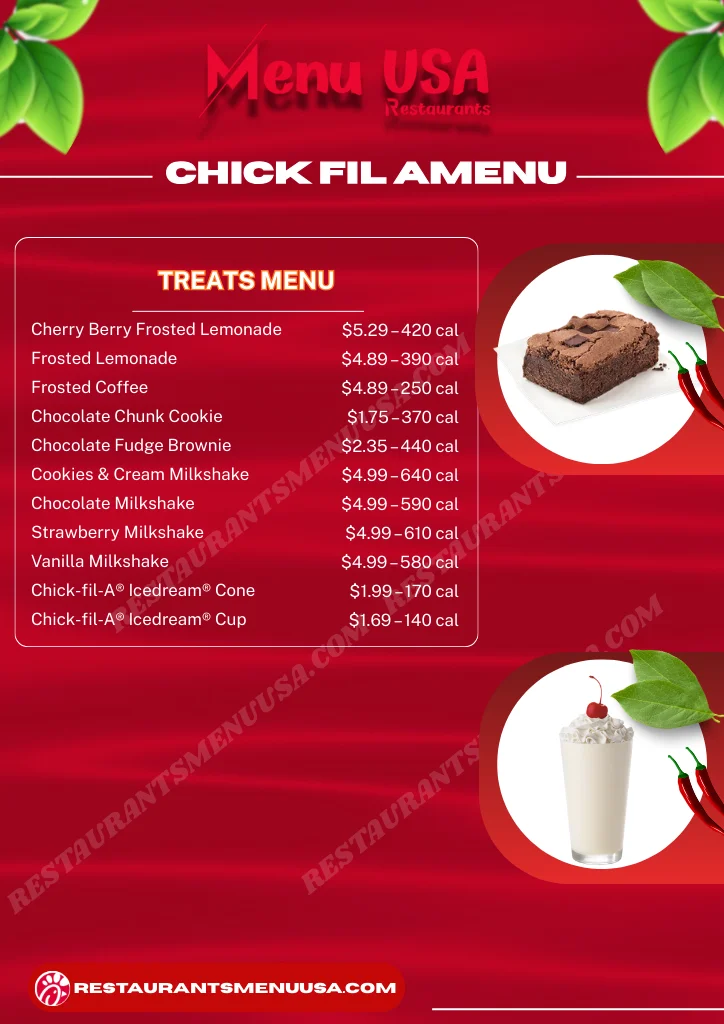 Chick-fil-A Treats Menu