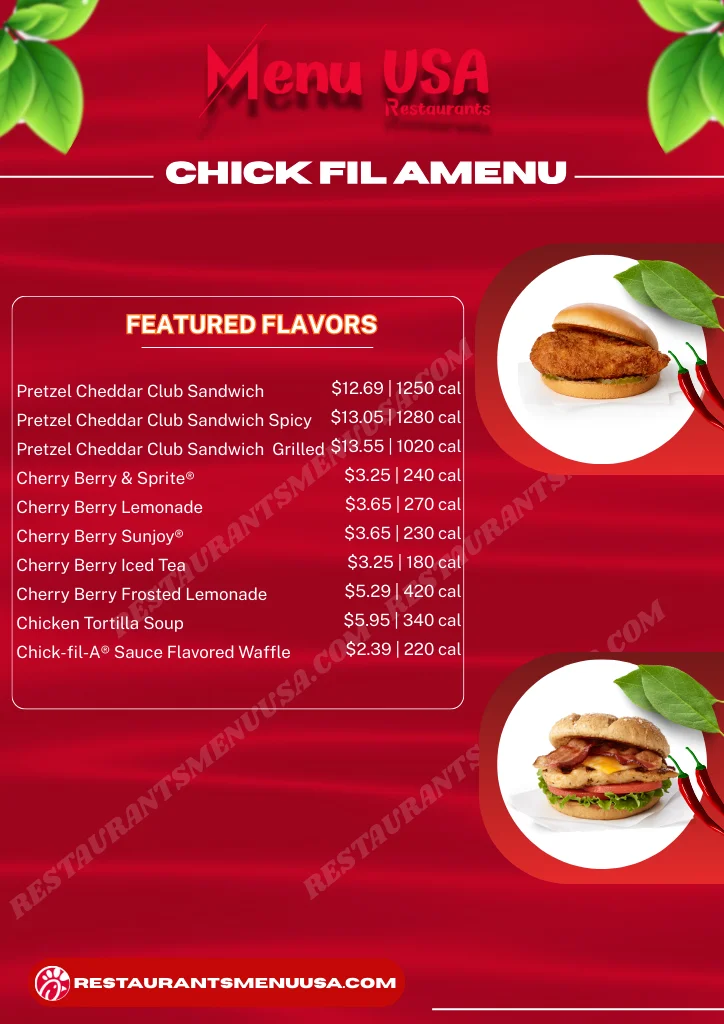 Chick-fil-A Featured Flavors Menu