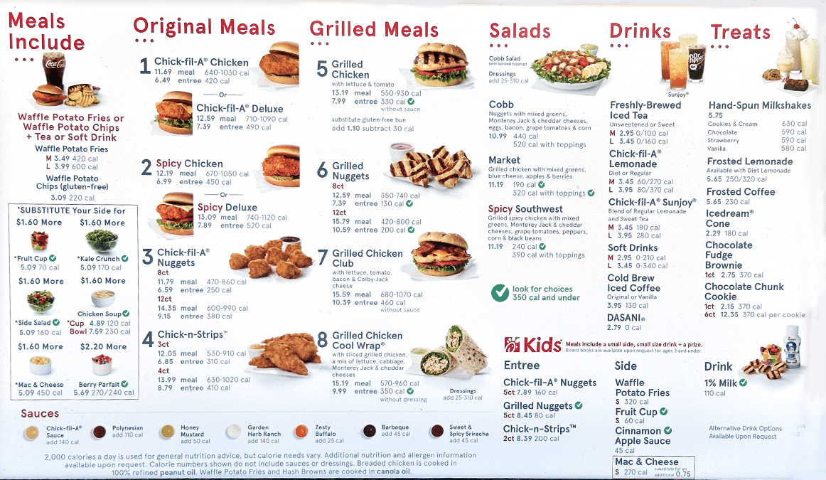 Chick-fil-A Complete Menu Guide