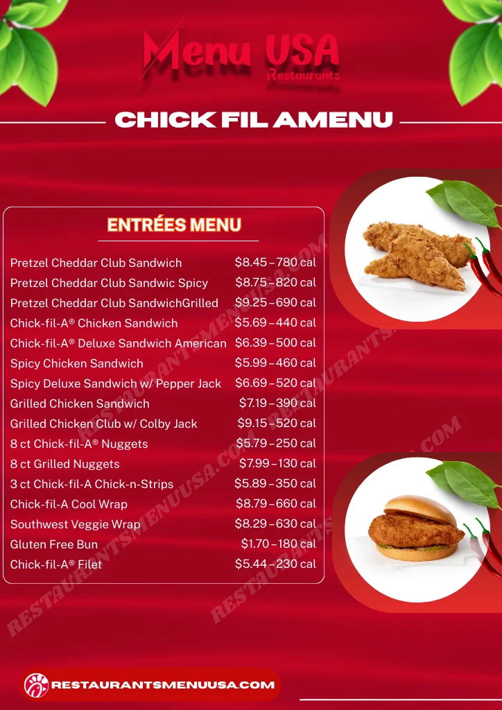 Chick-fil-A Entrees Menu