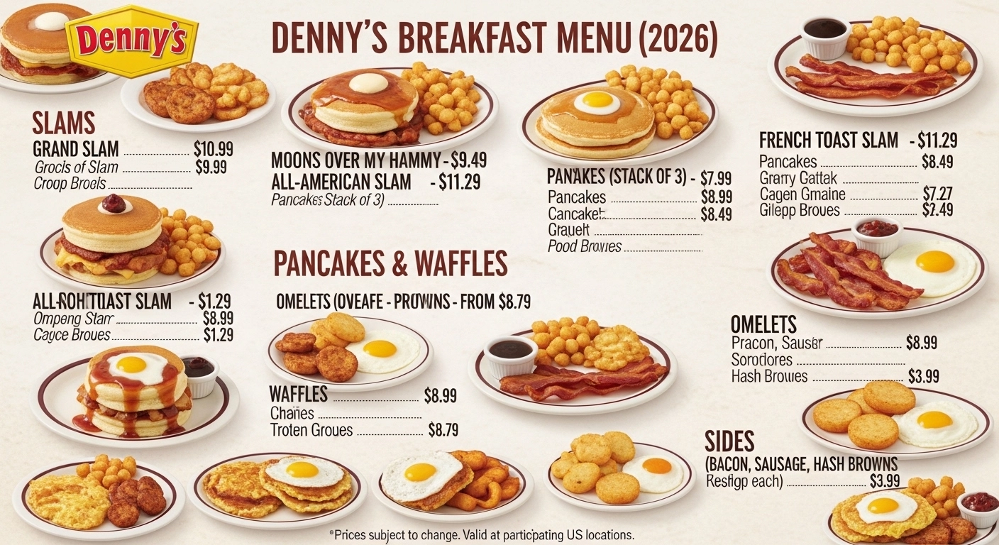 Denny's Menus  - Menu Examples, AI Menu Generator
