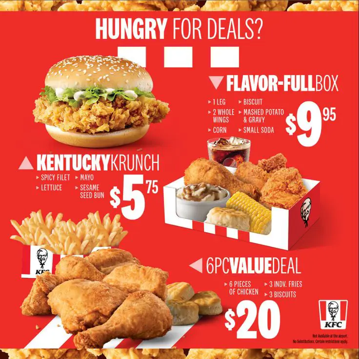 KFC Deals & Offers Menu