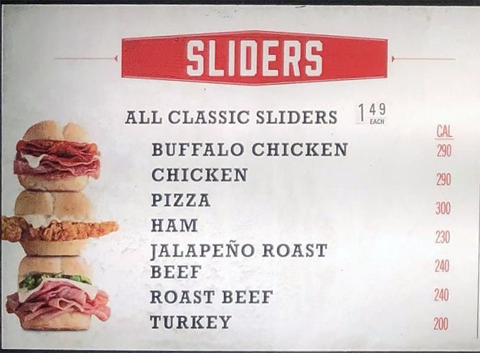 Arby's Menus  - Menu Examples, AI Menu Generator