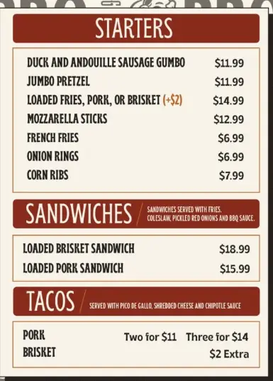 Arby's Menus  - Menu Examples, AI Menu Generator