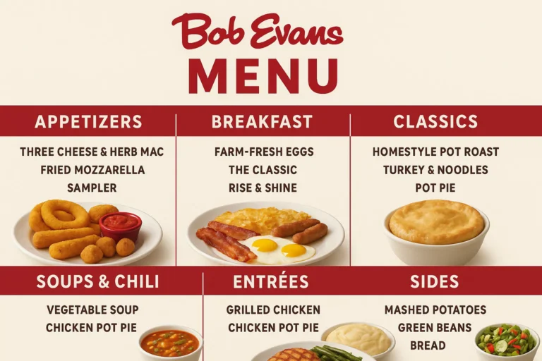 Bob Evans Menu  - Free AI Menu Generator, 50+ Real Menu Examples