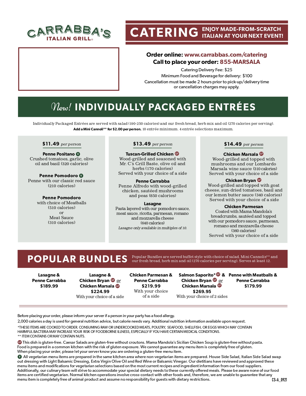 Carrabba's Italian Grill Menu  - Free AI Menu Generator, 50+ Real Menu Examples