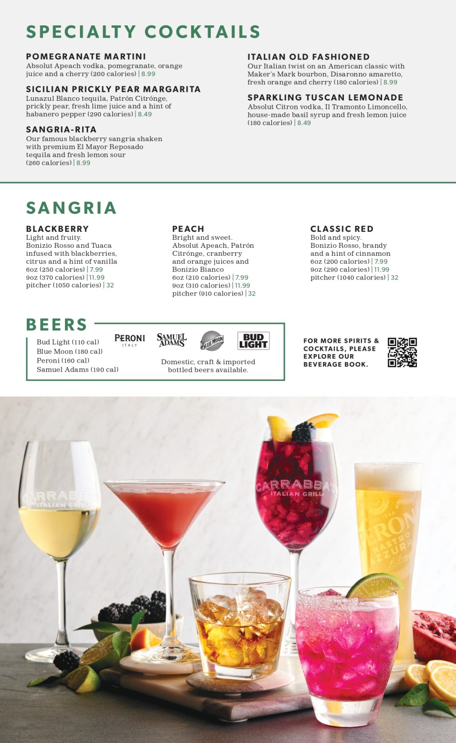 Carrabba's Italian Grill Menu  - Free AI Menu Generator, 50+ Real Menu Examples