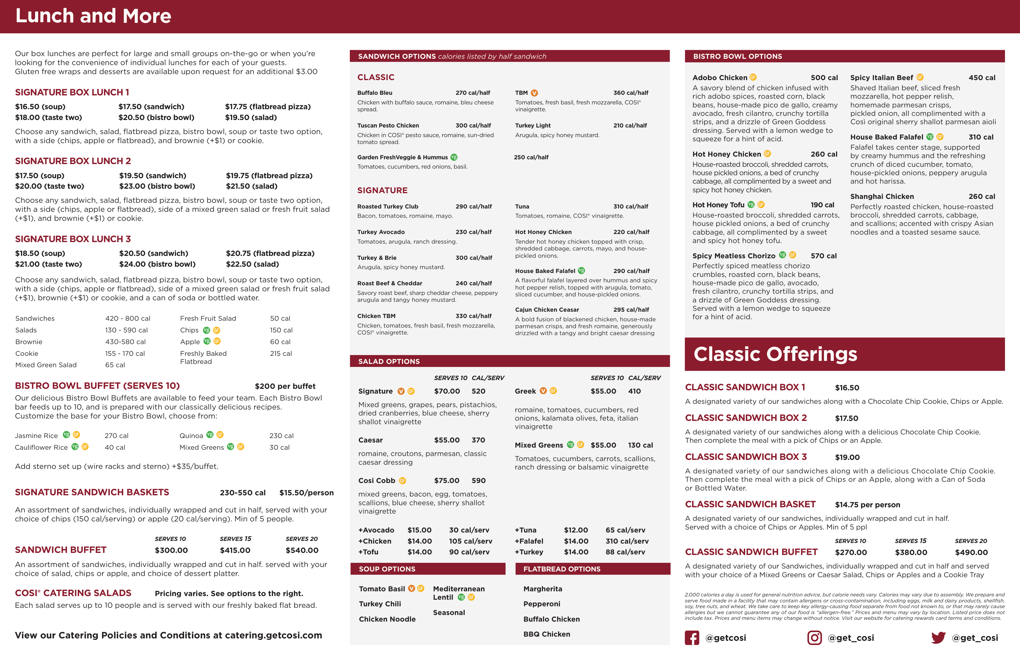 Cosi Lunch Menu - Free AI Menu Generator, 50+ Real Menu Examples