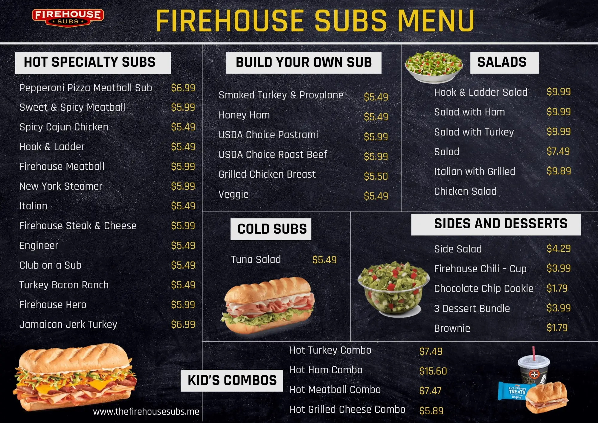 Firehouse Subs Menu - Free AI Menu Generator, 50+ Real Menu Examples