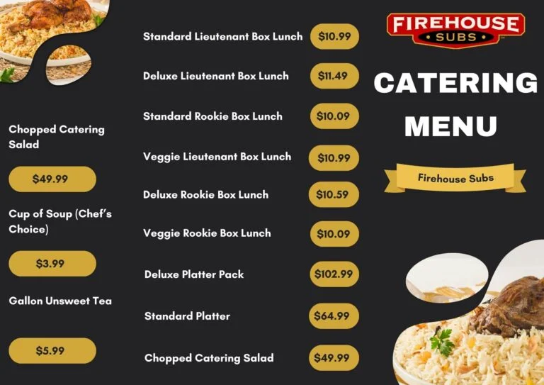 Firehouse Subs Catering Menu - Free AI Menu Generator, 50+ Real Menu Examples