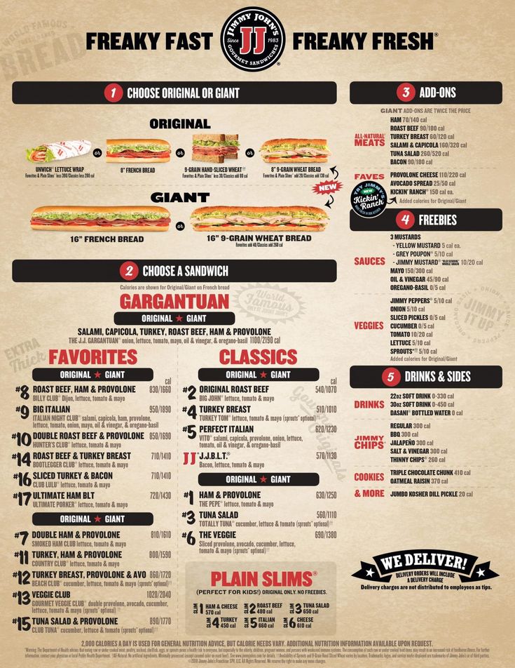 Jimmy John's Menus  - Menu Examples, AI Menu Generator