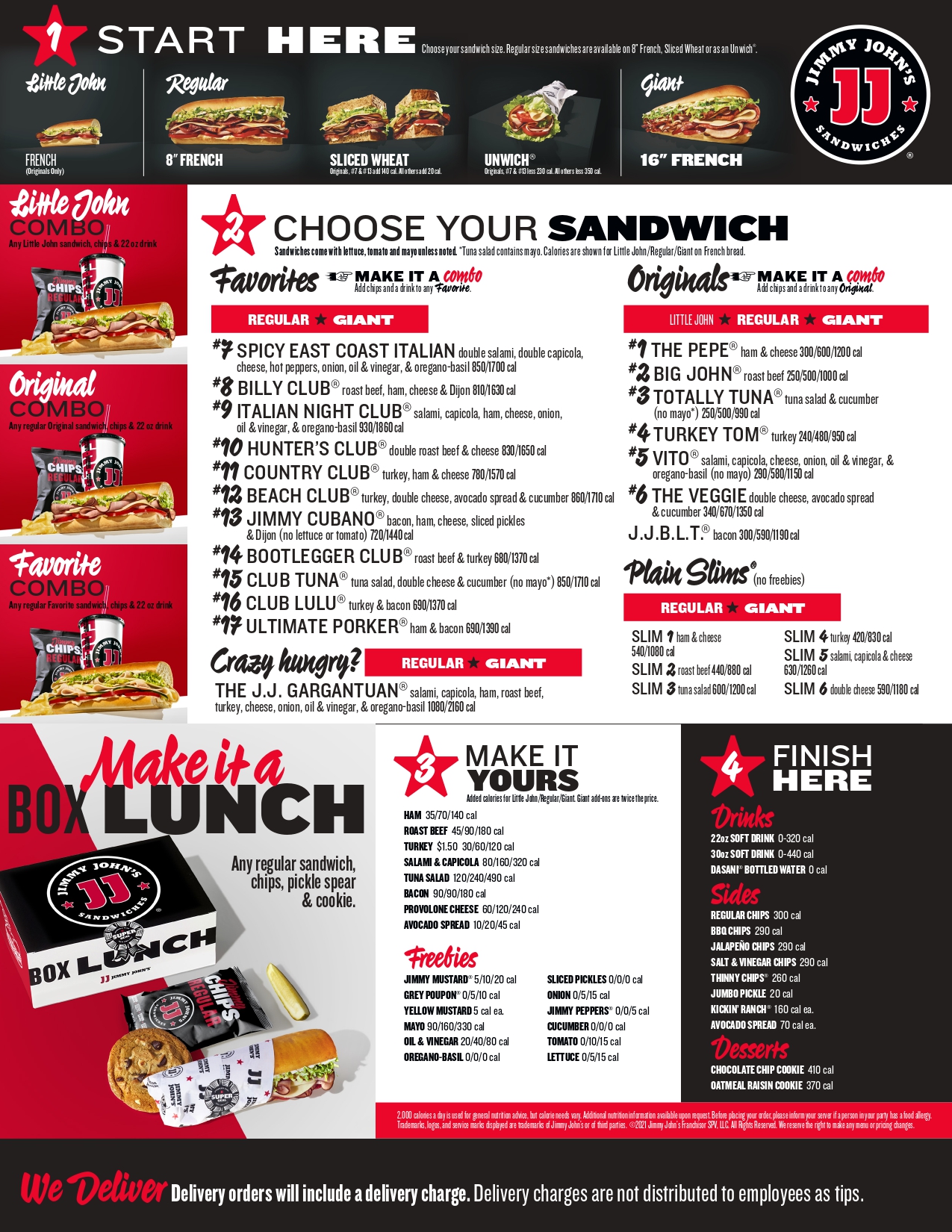Jimmy John's Menus  - Menu Examples, AI Menu Generator