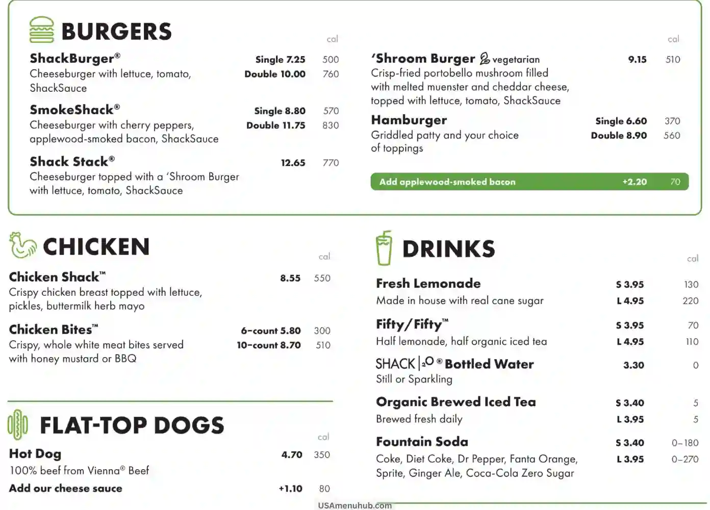 Shake Shack Menus  - Menu Examples, AI Menu Generator