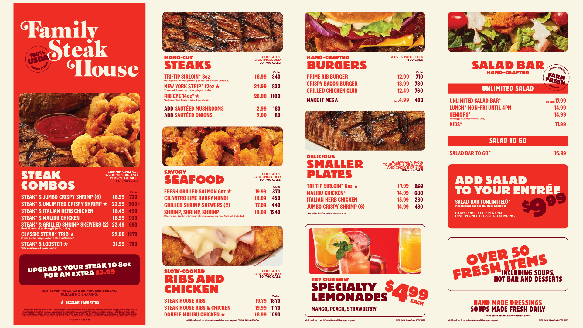 Sizzler Menu - Free AI Menu Generator, 50+ Real Menu Examples