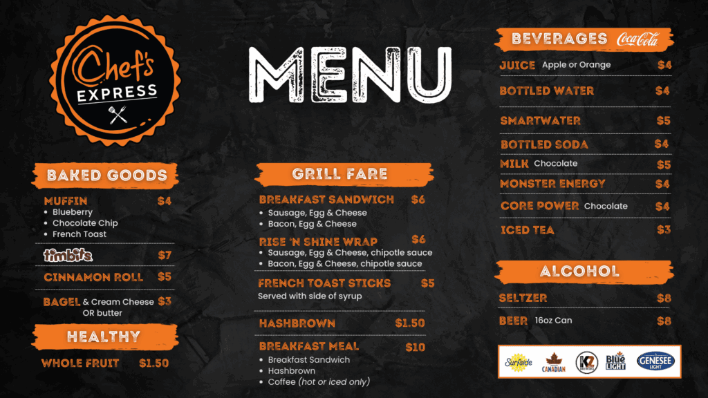 Chef Express Menu - Free AI Menu Generator, 50+ Real Menu Examples