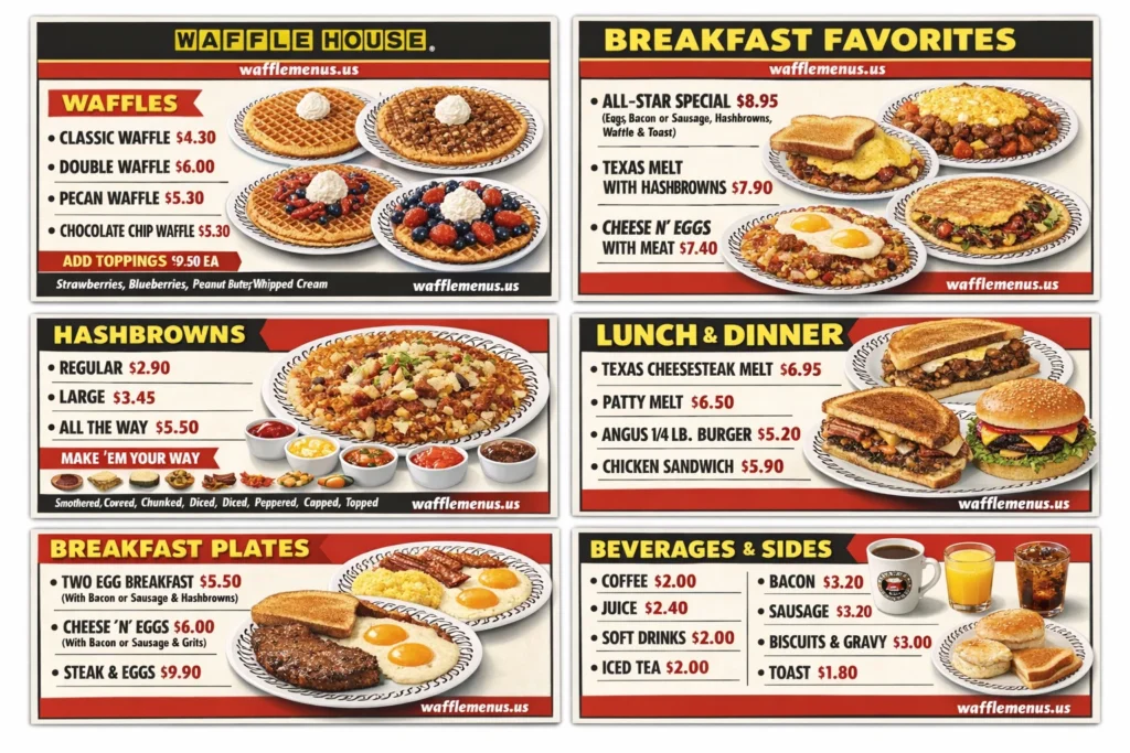 Waffle House Menu  - Free AI Menu Generator, 50+ Real Menu Examples