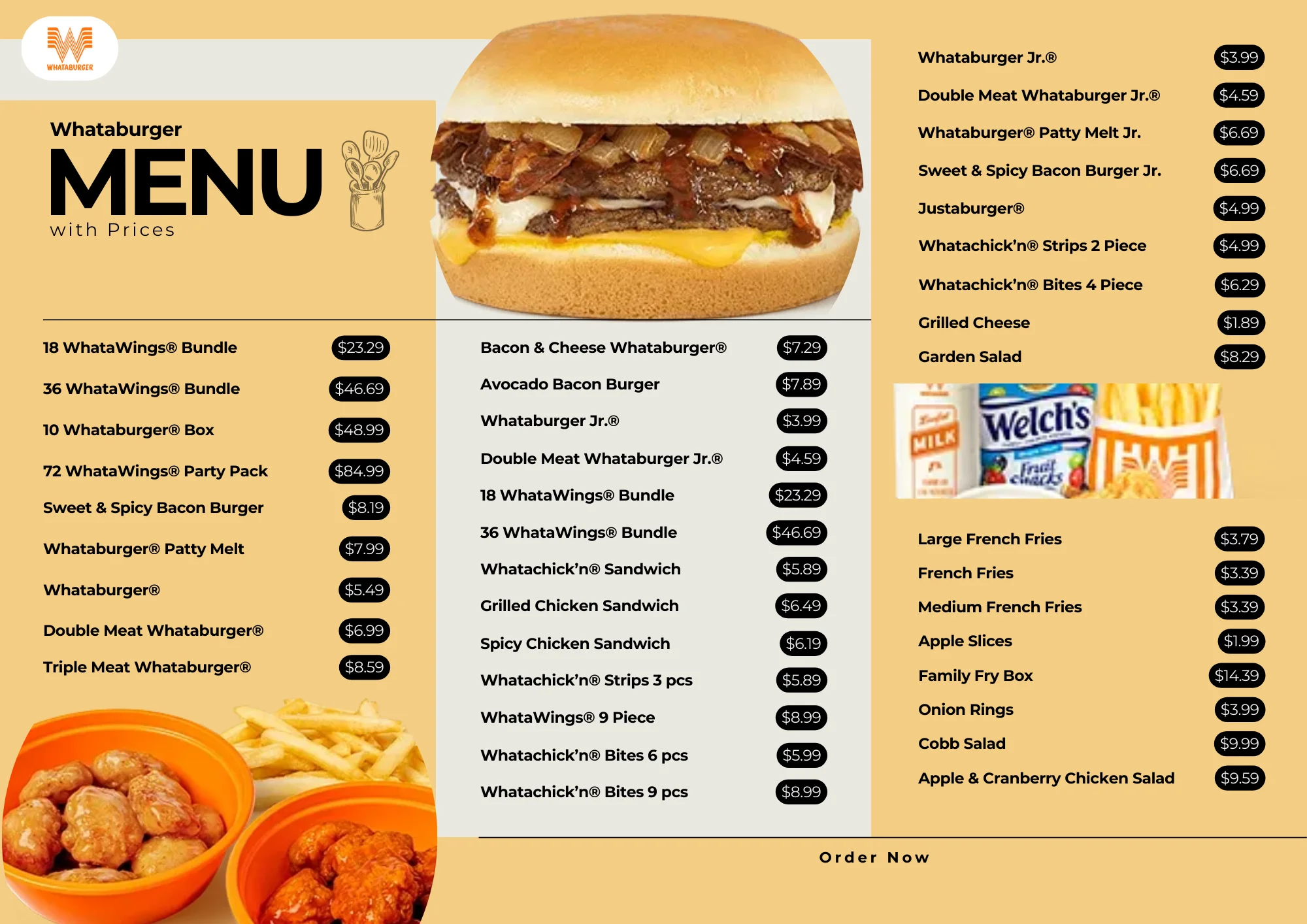 Whataburger Menus  - Menu Examples, AI Menu Generator